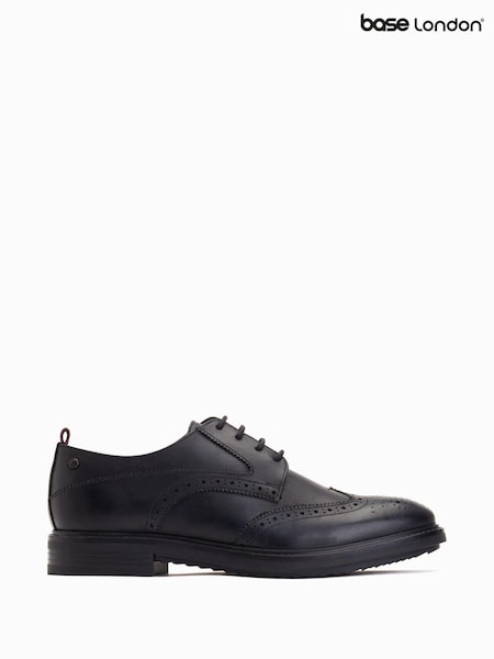 črna - Base London Nashville Lace Up Brogue Shoes (AB9271) | € 103