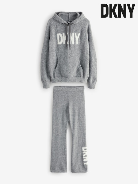 Dkny Grey Boucle Knit Hoodie & Pant Lounge Set (AB9308) | ‏922 ر.س.‏