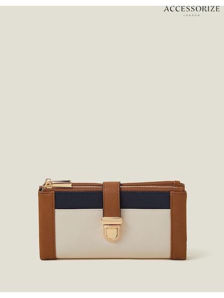 Accessorize Brown Push Lock Wallet (AB9327) | AED152