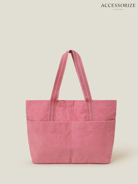 Accessorize Pink Large Cord Shopper Bag (AB9330) | €16