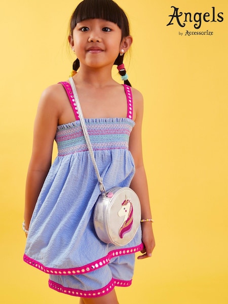 Angels By Accessorize Girls Silver Unicorn Cross-Body Bag (AB9343) | €8