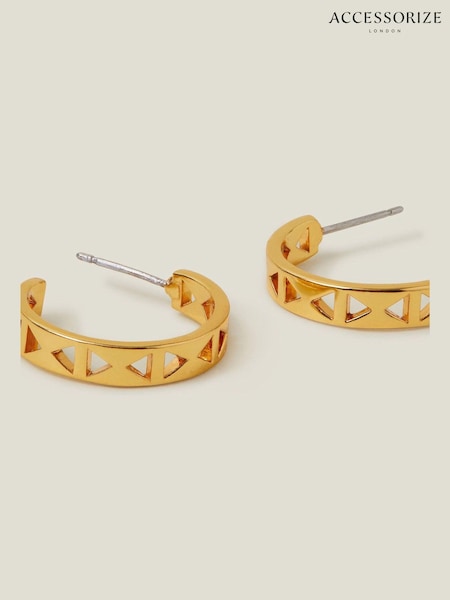 Accessorize Tone 14ct Cut-Out Hoops Earrings (AB9360) | 83 LEI