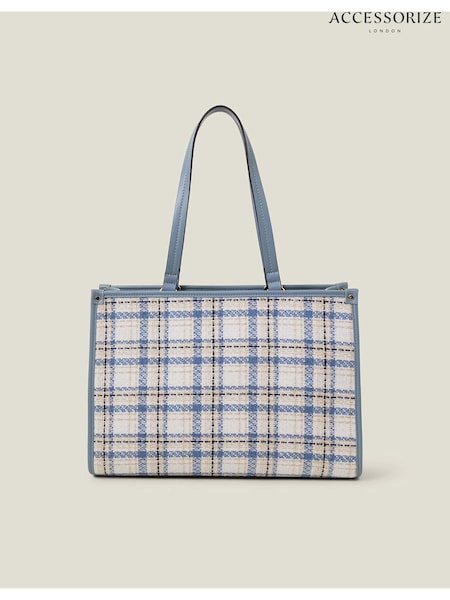 Accessorize Textile Check Tote Bag (AB9361) | 136 LEI