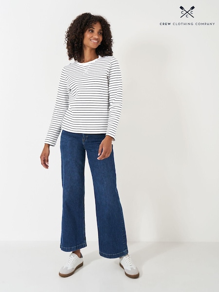 Crew Clothing White Blend Striped Sweatshirt (AB9579) | 3,304 UAH