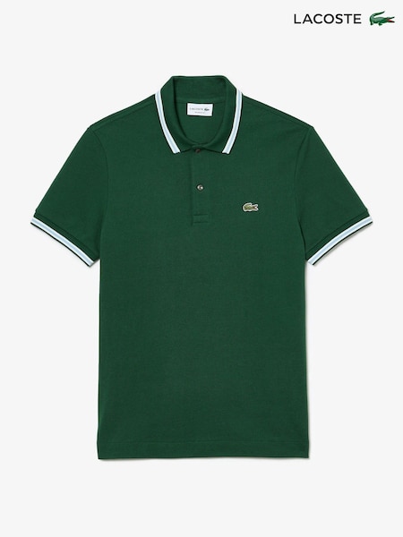 Lacoste Regular Fit Stripe Collar Piqué Polo Shirt (AB9617) | €133
