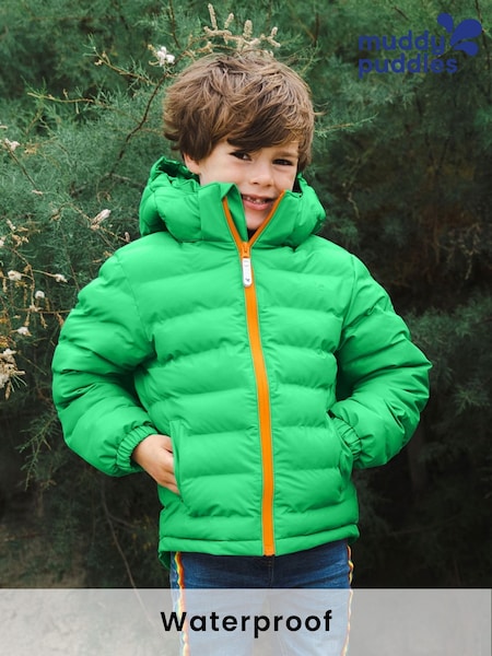 أخضر - Muddy Puddles Waterproof Puffer Jacket (AB9656) | ‏230 د.إ.‏