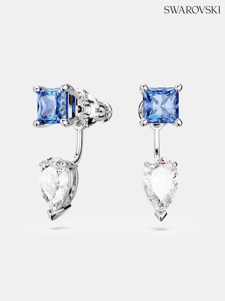 Swarovski Tone Mesmera Jackets Mixed Cuts Detachable Blue Rhodium Plated Earrings (AB9728) | 121 €