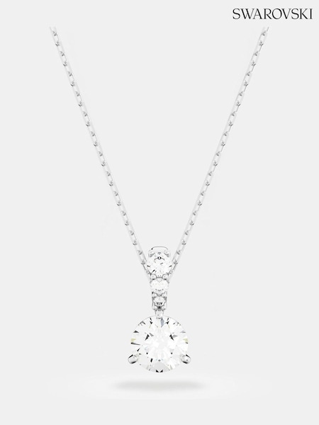 Swarovski Rhodium Plated Round Cut Solitaire Pendant (AB9729) | 126 €