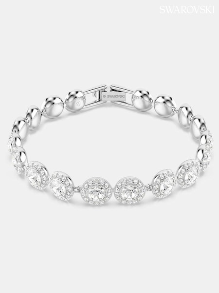 Swarovski Silver Tone Rhodium Plated Round Cut Una Bracelet (AB9739) | €224