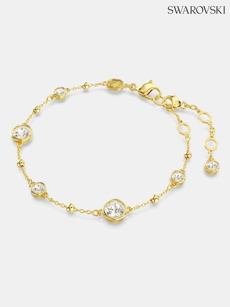 Swarovski Gold Stone Plated Round Cut Imber Bracelet (AB9742) | €131
