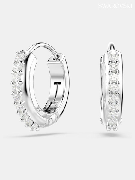 Swarovski White Matrix Hoop Earrings (AB9746) | €37