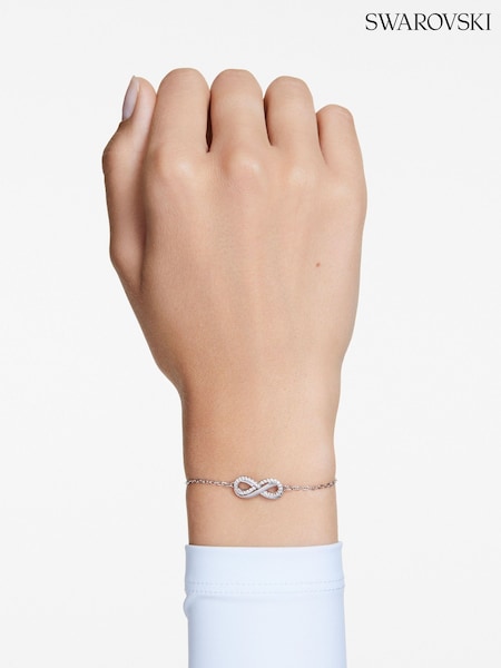 Swarovski White Rhodium Plated Infinity Hyperbola Bracelet (AB9747) | €46