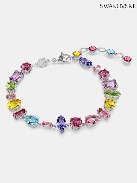 Swarovski Gema Bracelet, Mixed Cuts, Multicolored, Rhodium Plated (AB9751) | 10 754 грн