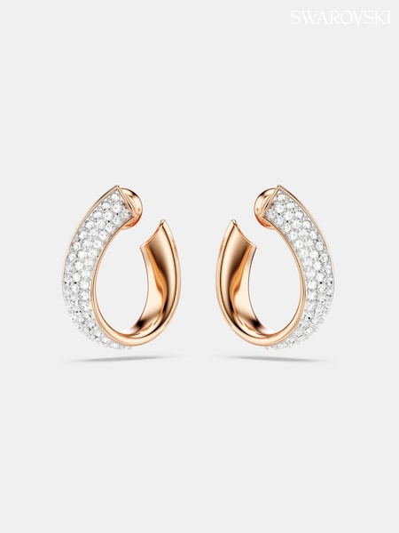 Swarovski Rose Gold Plated Small Exist Crystal Hoop Earrings (AB9761) | €108
