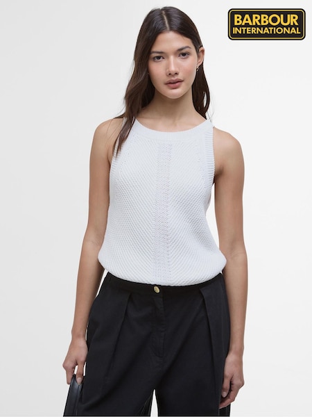 Barbour® International Dakota Sleeveless Knitted 100% Cotton Vest Top (AC0344) | €89
