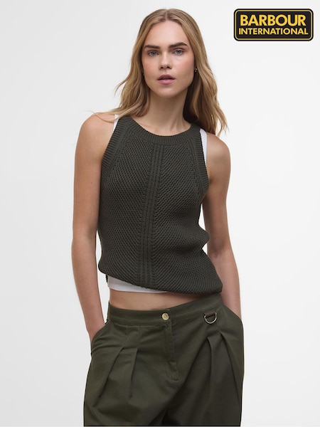 Barbour® International Dakota Sleeveless Knitted 100% Cotton Vest Top (AC0346) | 346 QAR
