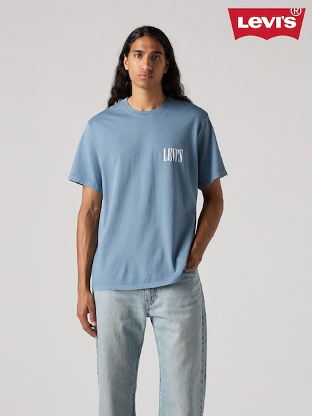 Levi's® Blue Relaxed Fit Short Sleeve 100% Cotton T-Shirt (AC0367) | €36