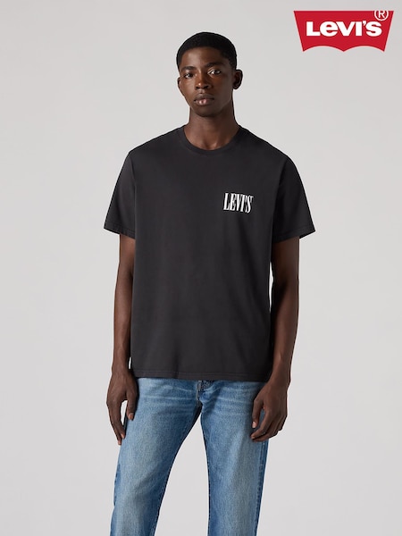 Levi's® Black Relaxed Fit Short Sleeve 100% Cotton T-Shirt (AC0368) | €36