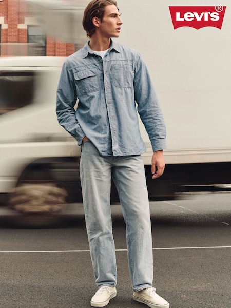 Levi's® Blue Auburn Worker Chambray 100% Cotton Shirt (AC0408) | €80 - €99