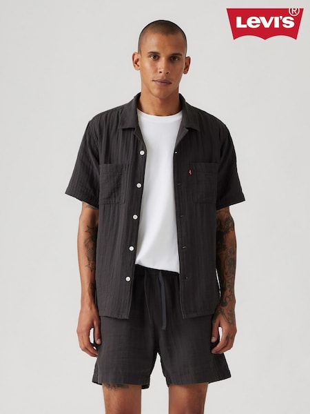 Levi's® Black Short Sleeve Standard Camp 100% Cotton Shirt (AC0415) | €72