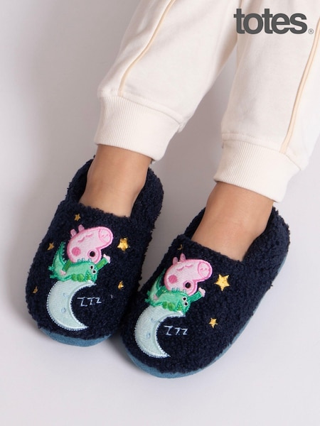 Totes Blue Childrens George Pig Winter Slippers (AC0441) | €20