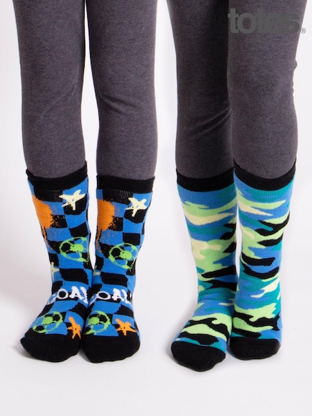 Bleu - Totes Toasties Kids Original Socks (AC0447) | € 14
