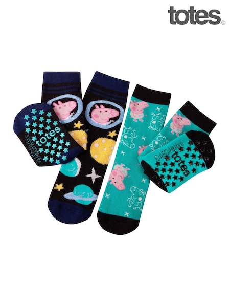 Totes Childrens George Pig Slipper Socks 2 Pair Pack (AC0457) | 17 €