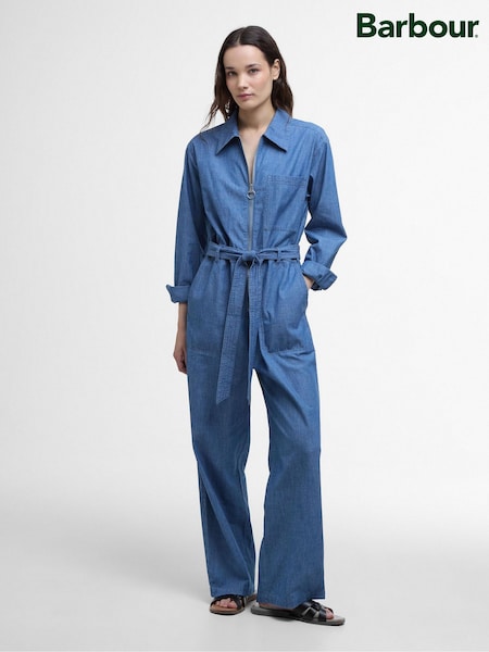 Barbour® Blue 100% Cotton Emmie Jumpsuit (AC0471) | €164