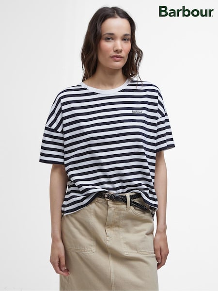 Barbour® Blue 100% Cotton Adria Stripe Top (AC0524) | €51