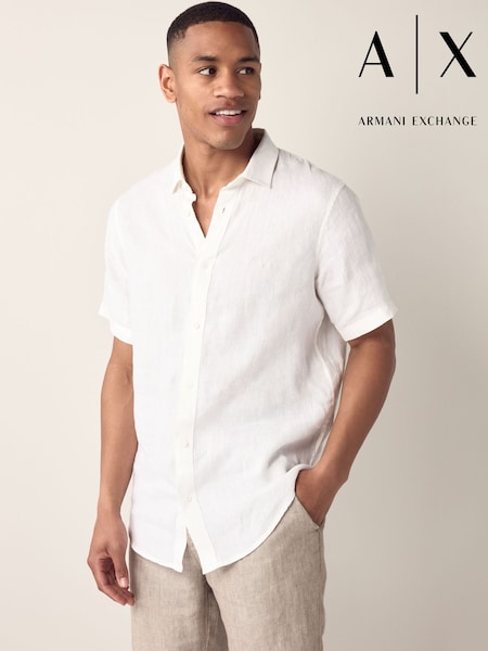 Armani Exchange Classic Linen White Shirt (AC0538) | 660 zł