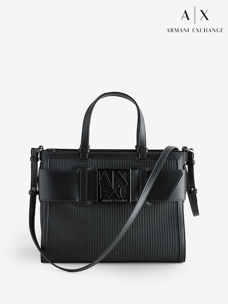 Armani Exchange Tape Logo Cross Body Black Bag (AC0540) | ‏905‏₪