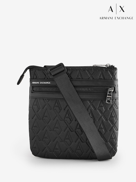 Armani Exchange Embroidered Print Messenger Black Bag (AC0560) | €133
