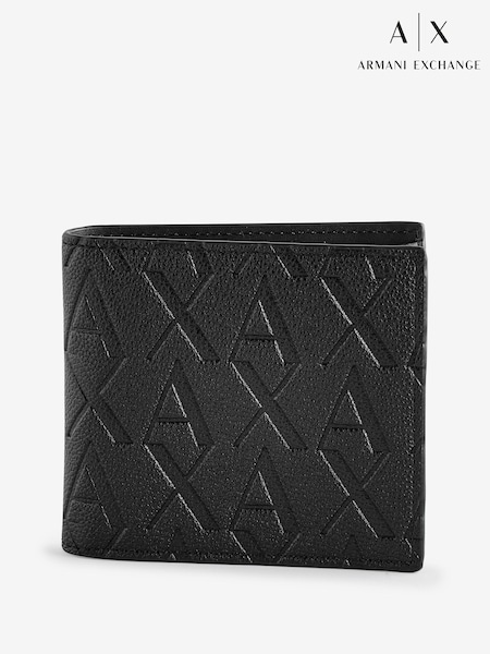 Armani Exhange Embroidered Print Black Wallet (AC0566) | ‏41 ر.ع.‏