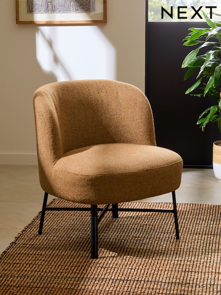 Chunky Marl Ochre Yellow Elvin Accent Chair (AC0575) | €245