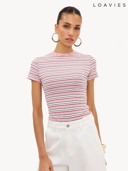Roz - Loavies Cherish You Short-sleeved With Stripes