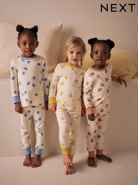 Estampado crema con frutas - Stampy Snuggle Pyjamas 3 Pack (9mths-12yrs) (AC0774) | 32 € - 40 €
