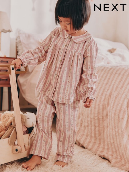 Pink Woven Button Through Pyjamas 1 Pack (9mths-8yrs) (AC0789) | R$ 175 - R$ 205