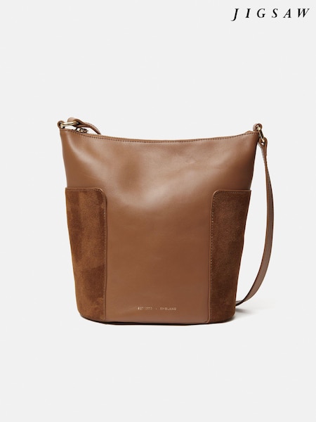 Jigsaw Brown Slouchy Bucket Bag (AC0893) | €141