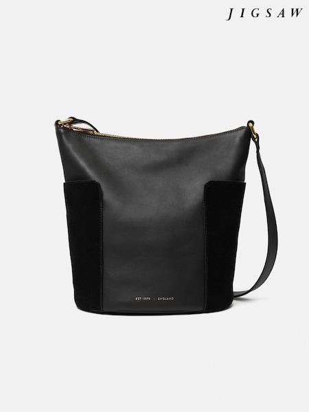 Jigsaw Black Slouchy Bucket Bag (AC0894) | €141