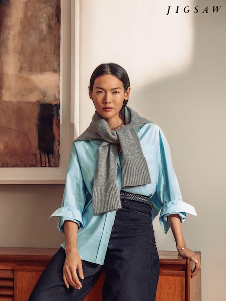 Blau - Jigsaw Heritage 100 % Baumwollhemd in Relaxed Fit (AC0917) | 92 €