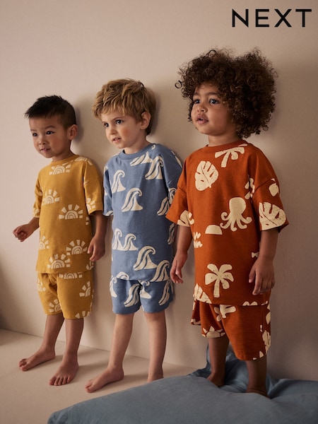 Diseño de sol y mar en tonos vivos - Short Pyjamas 3 Pack (9mths-12yrs) (AC0920) | 29 € - 41 €
