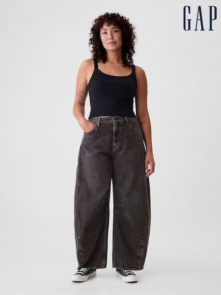 Gap Black High Waisted Ankle Length Horseshoe Jeans (AC0964) | €71