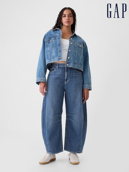 Sininen - Gap High Waisted Horseshoe Jeans (AC0971) | €79