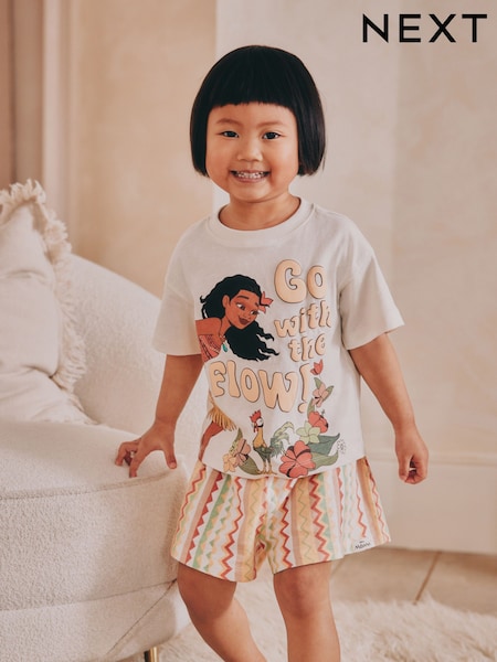 Cream Moana Shorts Pyjamas 1 Pack (9mths-8yrs) (AC1126) | €18 - €23