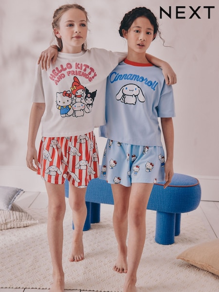 Blå - Short Hello Kitty Pyjamas 2 Pack (3-14yrs) (AC1138) | kr418 - kr535