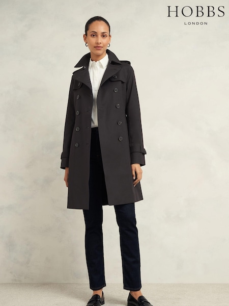 Hobbs Black Saskia Trench Coat (AC1145) | €253