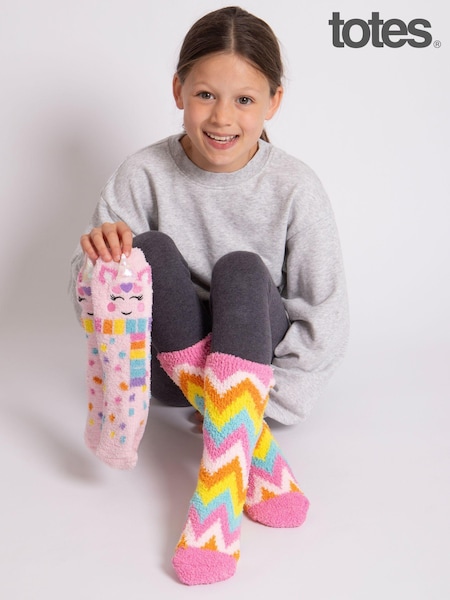 Rosa - Totes Supersoft Winter Slipper Christmas Socks 2 Pack (AC1148) | 17 €