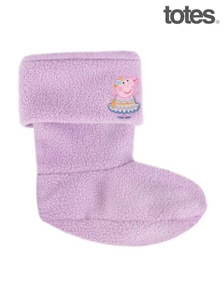Totes Purple Childrens Totes Peppa Pig Welly Liner Socks (AC1154) | €17.50