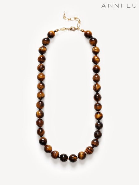 Anni Lu Brown Eye Of The Tiger Ball Necklace (AC1225) | €165