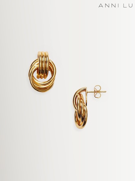 Anni Lu Gold Tone Triplet Earrings (AC1238) | €95